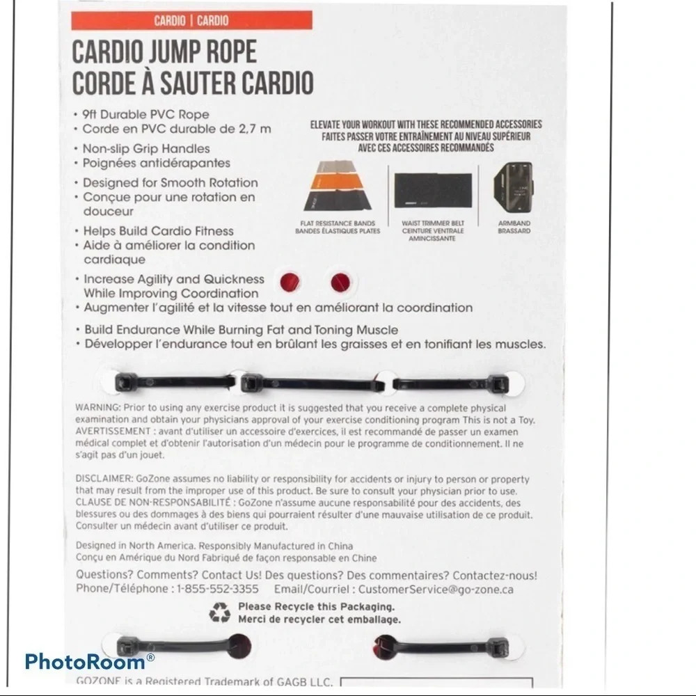 Go zone red black Cardio Jump Rope - Picture 4 of 8